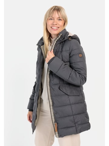 Camel Active Gesteppte Jacke mit abnehmbarer Kapuze in Schwarz
