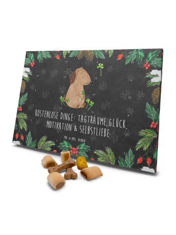 Mr. & Mrs. Panda Adventskalender Hund Hund Kleeblatt mit Spruch in Kreidetafel