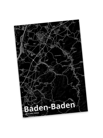 Mr. & Mrs. Panda Ansichtskarte Baden-Baden mit Spruch in Keine Angabe