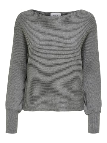 ONLY Strickpullover in Medium Grey Melange
