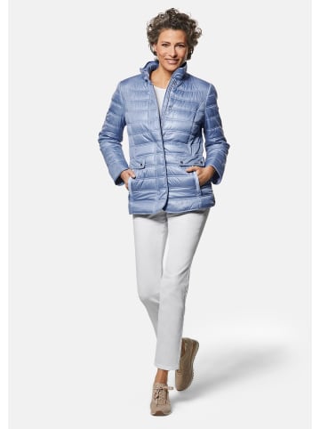 GOLDNER Kurzgröße:  Leichte Steppjacke mit Kapuze, 71cm in himmelblau