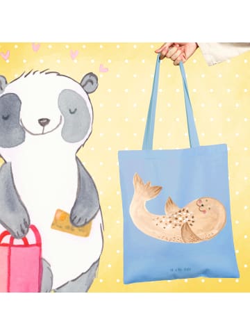 Mr. & Mrs. Panda Tasche Robbe Liegen ohne Spruch in Sky Blue