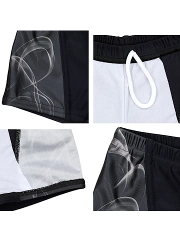 Aquarti Jungen Schwimmhose Kontrastfarbige Einsätze in schwarz Modell 2