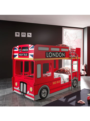 58 aufm Kessel AUTOBETT Kalisfena 215x132x96 aus MDF in Rot