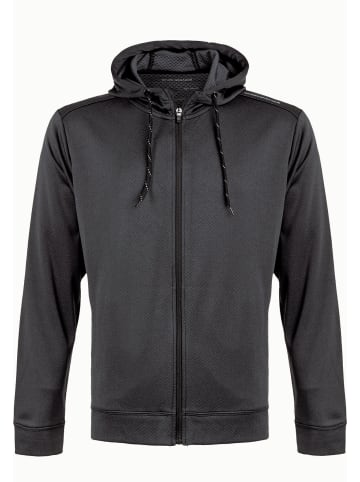 Endurance Kapuzenjacke Dereff in 1111 Black Melange