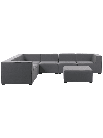 Beliani 2-tlg Lounge Set AREZZO in Grau/Schwarz rechtsseitig
