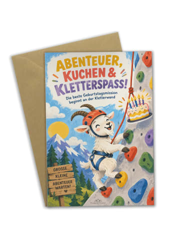 Mr. & Mrs. Panda Geburtstagskarte Kletterkarte verspielt Design ... in Weiß