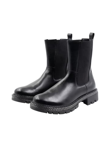 DreiMaster Vintage Leder Boots in Schwarz