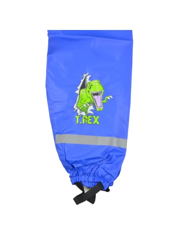 United Labels Regenhose Matschhose mit Reflektorstreifen Dinosaurier T-Rex in blau