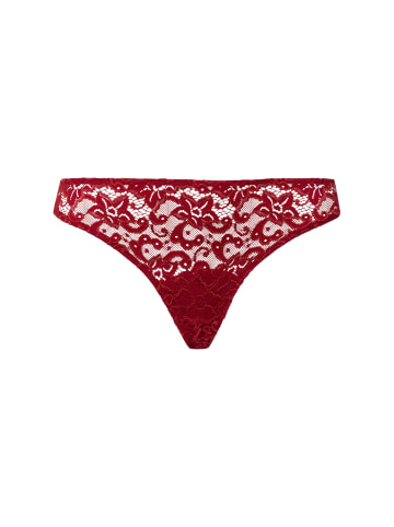 Hanro String Moments in red dahlia