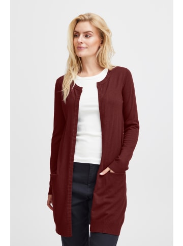 Pulz Strickjacke PZSARA Regular fit in Tawny Port Melange