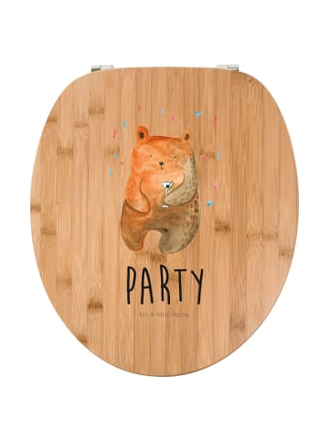 Mr. & Mrs. Panda WC Brille Bär Party mit Spruch in Braun