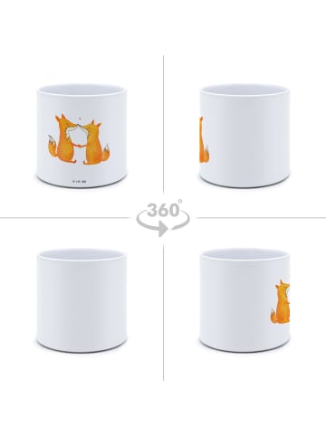 Mr. & Mrs. Panda Pflanztopf Füchse Liebe ohne Spruch in Weiß