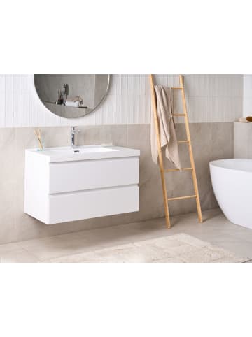 Beliani 2-tlg Badezimmerschrank TOTA in Weiß