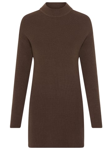 Laura Scott Stehkragenpullover in braun melange