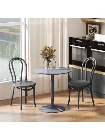 HOMCOM Esstisch-70L x 70B x 75H cm-Grau