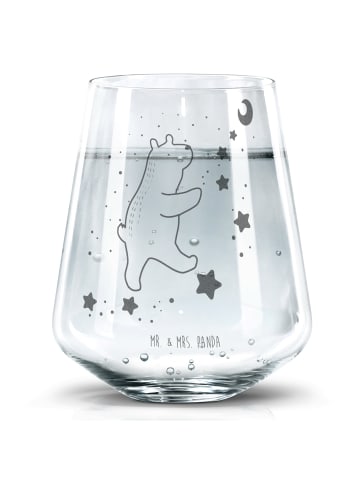 Mr. & Mrs. Panda Trinkglas Bär Träume ohne Spruch in Transparent