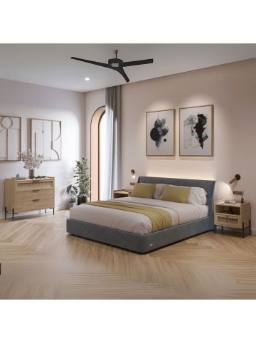 CALICOSY Kommode INCA in Helles Holz - (W) 90 x (H) 80 x (L) 40 cm