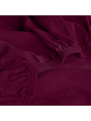 Erwin Müller Renforcé Spannbettlaken Würzburg in weinrot