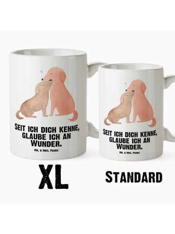 Mr. & Mrs. Panda Trinkbecher Hunde Liebe mit Spruch in Weiß
