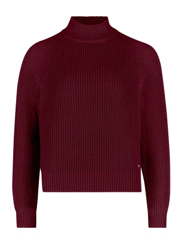 BETTY & CO Strickpullover mit Rippbündchen in Fall Burgundy