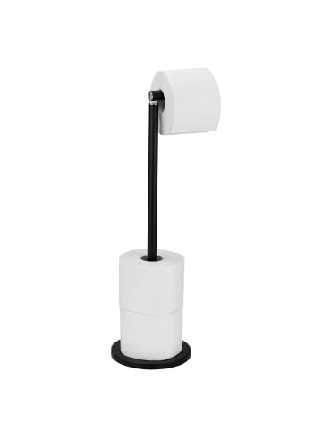 Wenko Toilettenpapierständer, Metall in Schwarz, (B) 21 x (H) 55 x (L) 17 cm