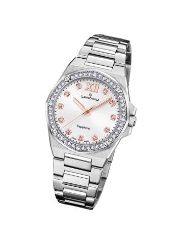 Candino Analog-Armbanduhr Candino Elegance silber mittel (ca. 34mm)