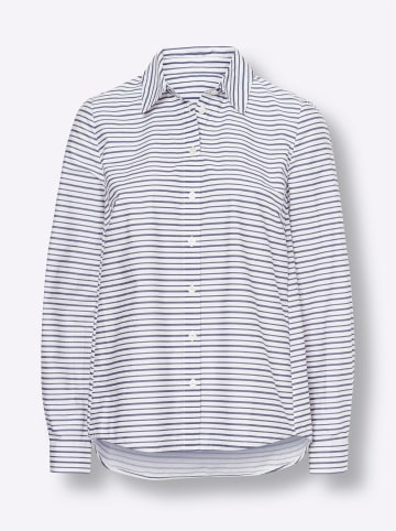 Heine Hemdbluse in ecru-marine-gestreift
