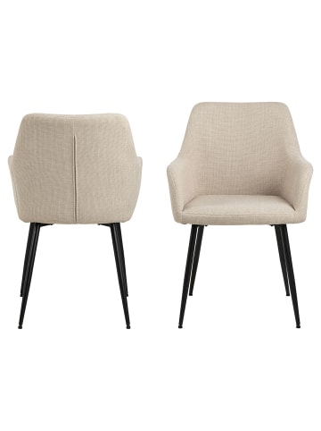 ebuy24 Esszimmerstuhl Lizzy Beige 2er Set