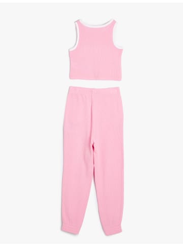KOTON 2tlg. Outfit: T-Shirt/Hose in Rosa