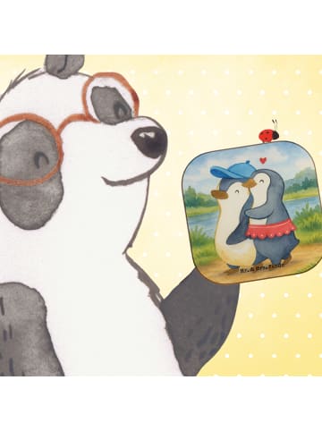 Glasuntersetzer Pinguin Kleine Schwester Design... in Weiß