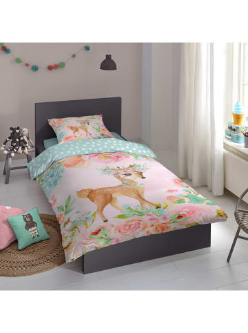 Good Morning Renforcé Wendebettwäsche in rosa