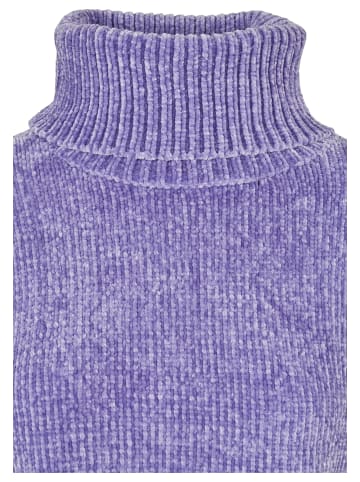 Urban Classics Urban Classics Damen Ladies Short Chenille Turtleneck Sweater in lavender