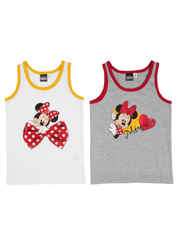 Disney 2er Pack Disney Unterhemd - Minnie Mouse in weiß/grau