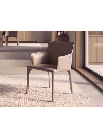 Angel Cerdá Stuhl Angel Cerdá Modell 4251, nerzfarbenes regeneriertes Leder