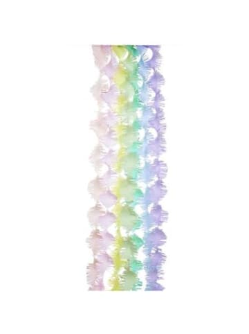 Rico Design Nonbook - Krepp Girlanden, Regenbogen Pastell Mix, FSC MIX, 7 Stk, 17,5 cm x 3