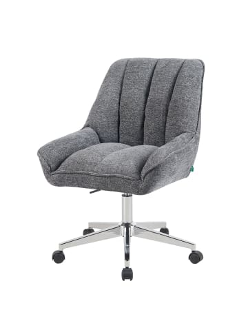 DUBI Möbel 2er-Set: Bürostuhl Mika-Megan in Grau - (B)60 x (H)86 x  (T)68 cm