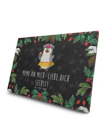 Mr. & Mrs. Panda Adventskalender Pinguin Kokosnuss mit Spruch in Kreidetafel