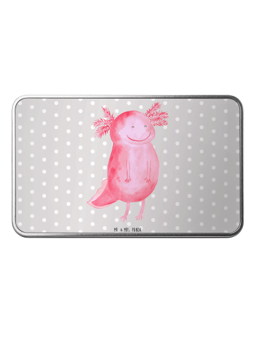 Mr. & Mrs. Panda Dose Axolotl Glücklich ohne Spruch in Grau Pastell