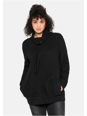 sheego Sweatshirt in schwarz