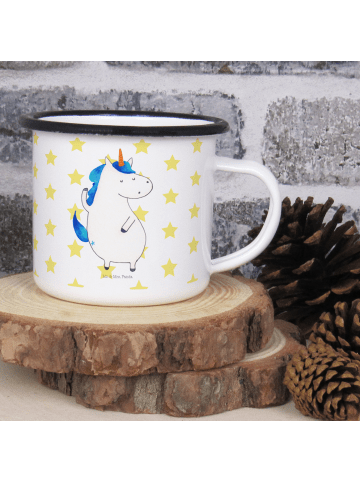 Mr. & Mrs. Panda Trinkbecher Einhorn Mann ohne Spruch in Weiß