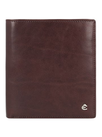 Esquire Toscana Geldbörse RFID Schutz Leder 12 cm coffee