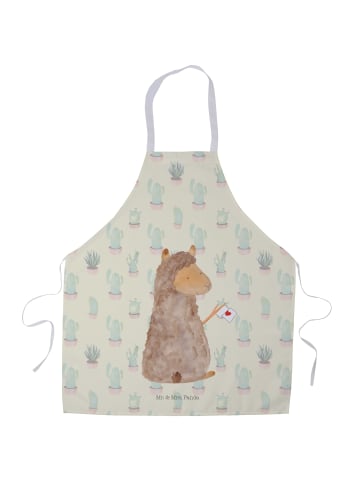 Mr. & Mrs. Panda Schürze Alpaka Fahne ohne Spruch in Kaktus Grün