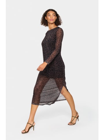 SAINT TROPEZ Kleid ZulvirSZ Fitted in Chocolate Brown Leopard