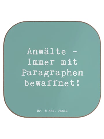 Mr. & Mrs. Panda Coaster Spruch Anwalt Paragraphen mit Spruch in Meeresbrise