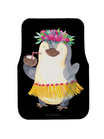 Mr. & Mrs. Panda Auto Fußmatte Pinguin Kokosnuss ohne Spruch in Schwarz