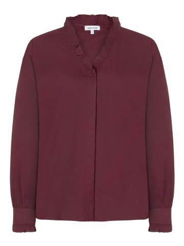 More & More elegante, feminine Bluse, Rüschenkragen in pomegranate red