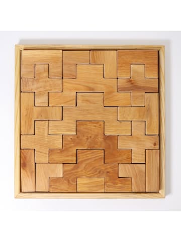 Grimm's Holzpuzzel Treppenbaukasten 19-teilig ab 1 Jahr in natur