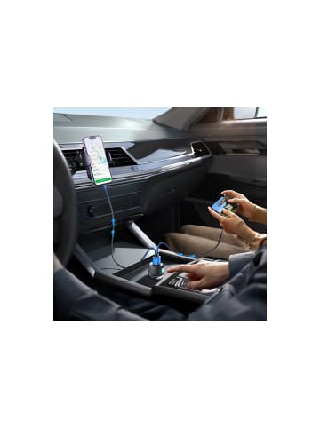 COFI 1453 Autoladegerät Schnellladegerät 60W USB-C USB-A Joyroom JR-CCN01 in Schwarz