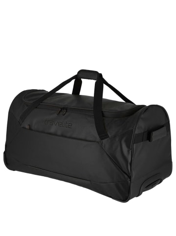 travelite Basics - Rollenreisetasche Plane 97L 71 cm (weiß) in schwarz